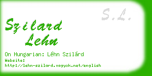 szilard lehn business card